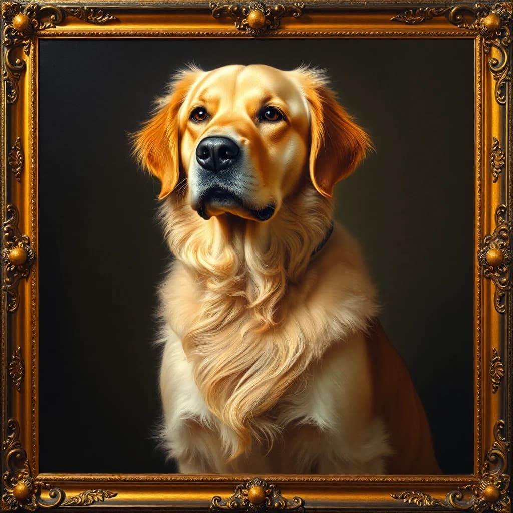AI art result: Pet Portrait → Renaissance Oil Painting